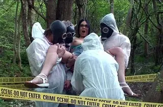 GROUP OF RANDY COPS COVER ME IN SPUNK