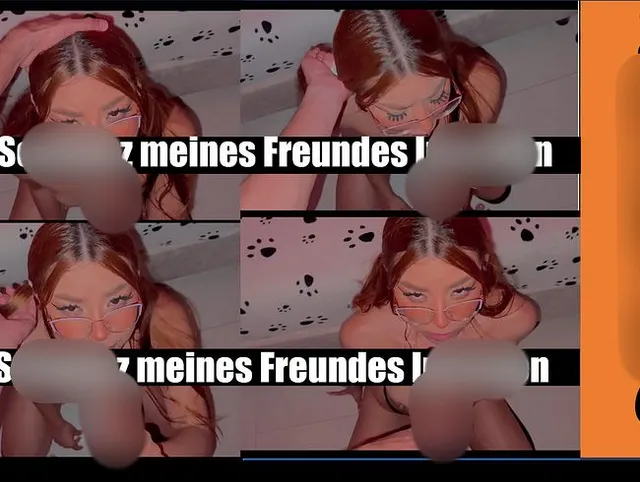 Ich lutsche den Schwanz meines Freundes, bis ich das ganze Sperma aus ihm herausbekomme und es schlu