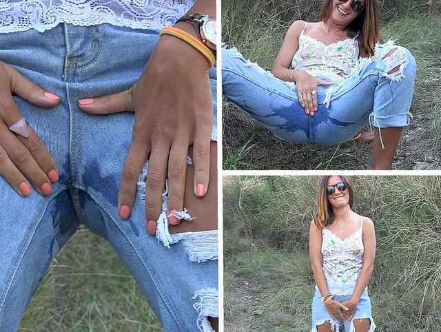 SHAME! Heute konnte ich nicht widerstehen und störte meine Jeans im Wald