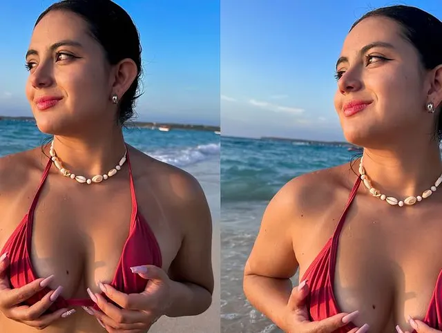 Ich zeige dir meine Brüste im Meer!!!!! LUCY NACKT IN DER ÖFFENTLICHKEIT