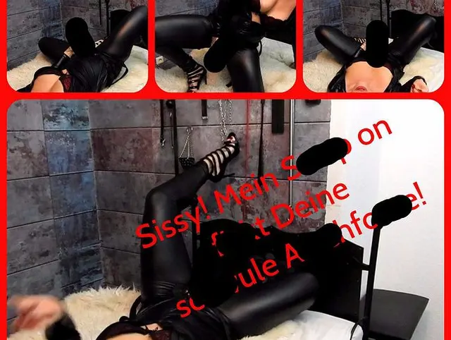 Sissy! Mein Strap on fickt Deine schwule Arschfotze!