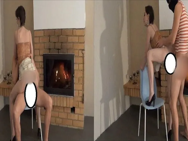 Fick auf dem Stuhl am Kamin!
