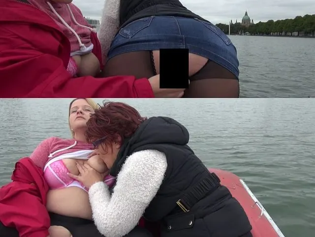 2 frivole Pussys auf dem See