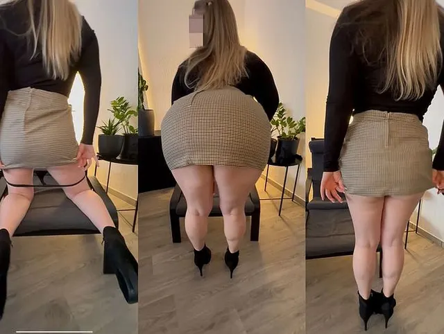 Ich spiele mit meinen Buttplug der unterm Arbeitsoutfit versteckt war (ohne ton)