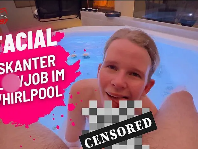 Riskanter geiler Blowjob im Spa! Facial voll in meine Fresse