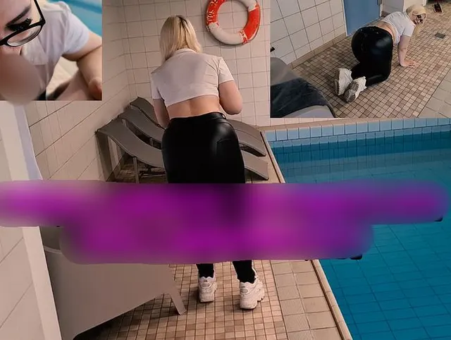 Leggings Prallarsch öffentlich vollgespritzt!