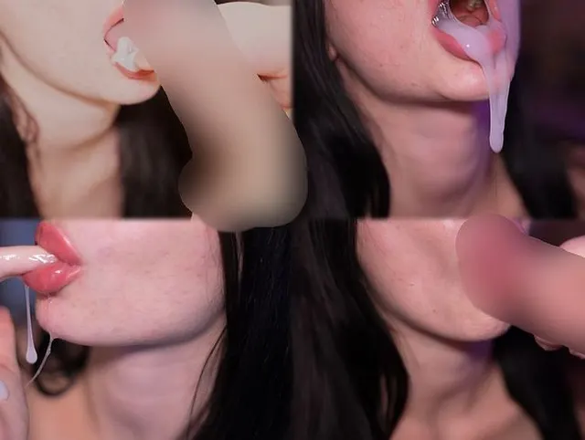 Sperma in den Mund Sammlung! Sperma spielen! Spermaschlampe Schlucken