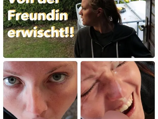 BEIM CUMSHOT ERWISCHT! Freundin überrascht uns in der Laube!