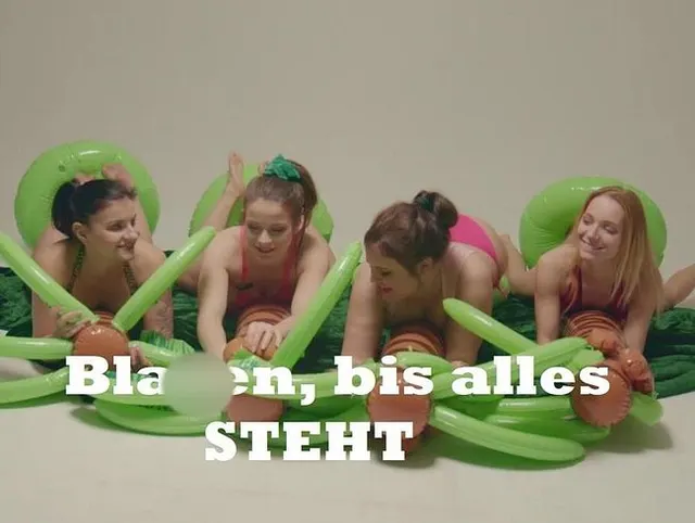 Blasen , bis alles steht
