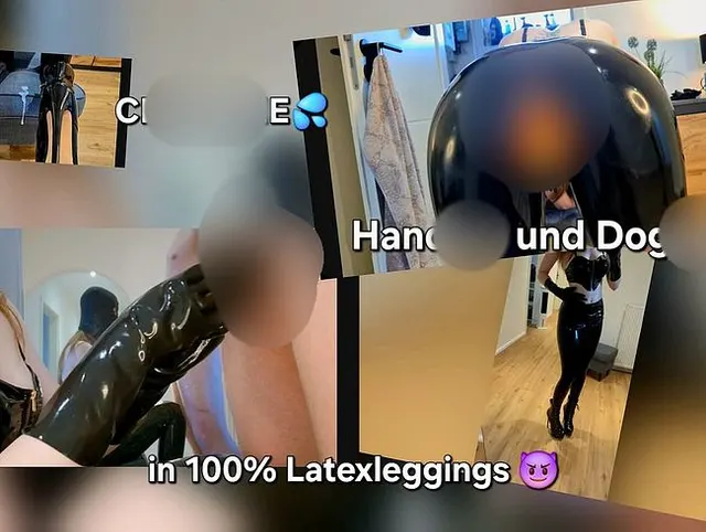 LATEXCreampie! Handjob und Doggysex ! Latexhandschuhe und Latexleggings