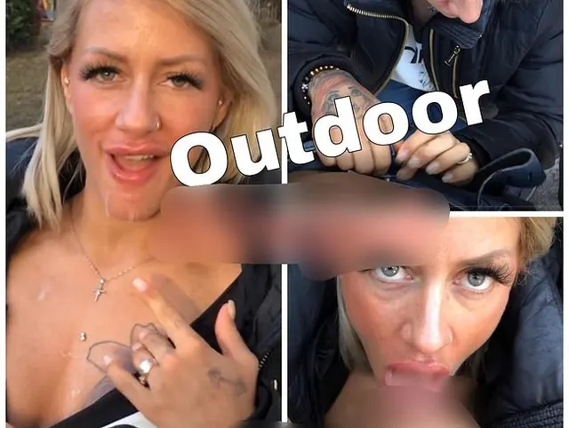 Spontaner Outdoor Deepthroat hardcore vollgewichst