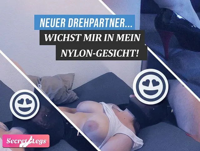 Neuer Drehpartner wichst mir in mein Nylon-Gesicht