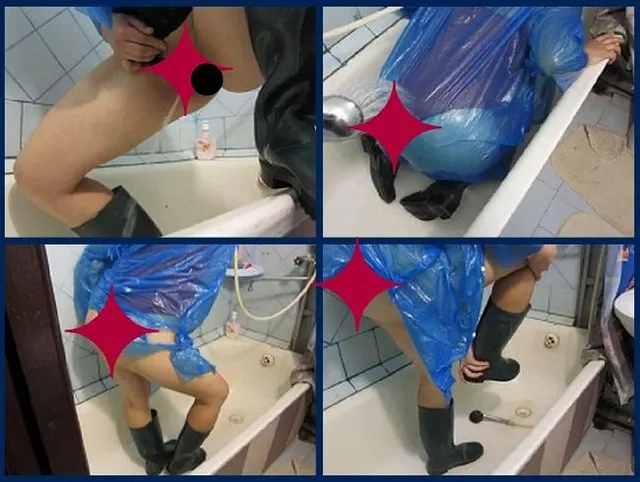 take a shower in a raincoat and boots..