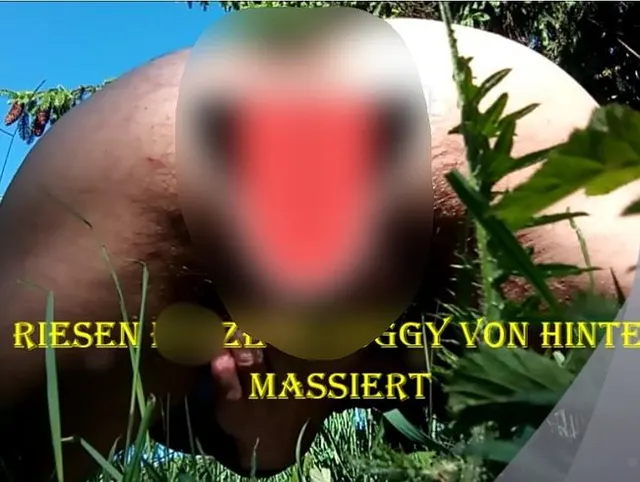 Riesen Fotze im Doggy von hinten im Wald massiert!