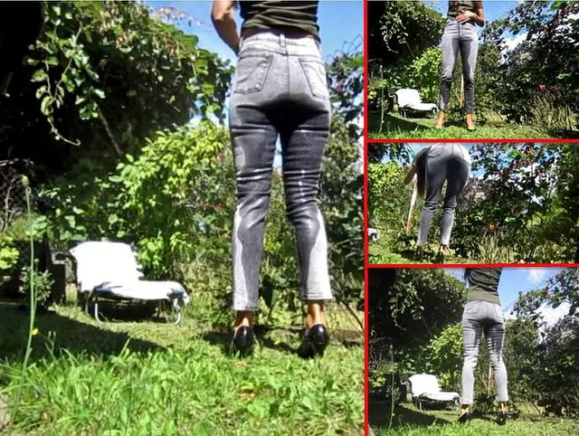 NS-Spannervideo - Piss in Jeans beim Sonnenbad