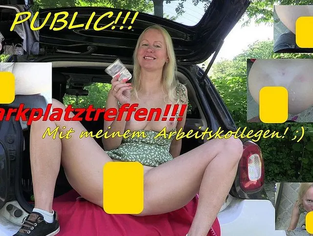 PUBLIC! Versauter Parkplatzfick mit Arbeitskollegen!