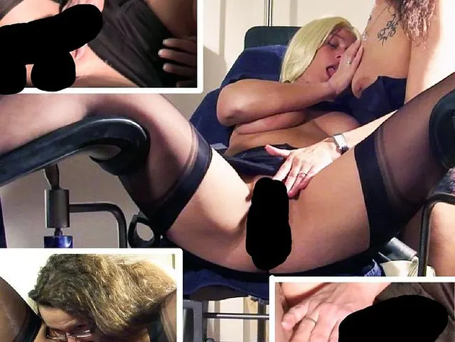 2 Nylon Lesben, Gynstuhl u. Orgasmusfick
