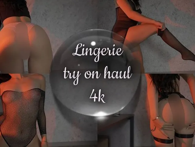 Dessous und Strümpfe anprobieren 4k