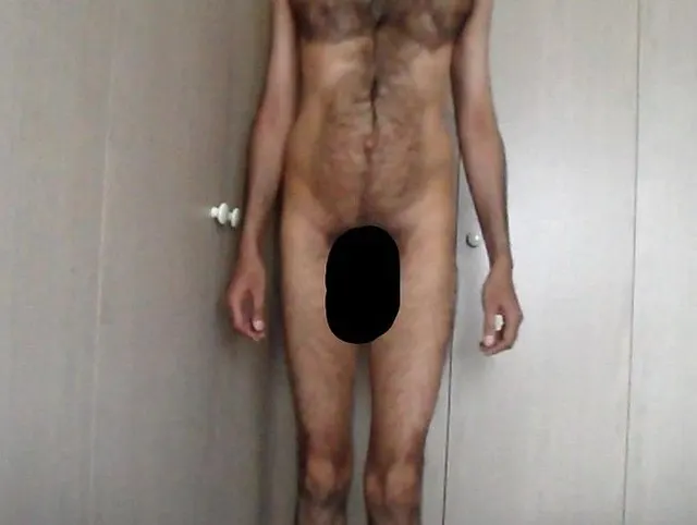 hairy body posing - long clip