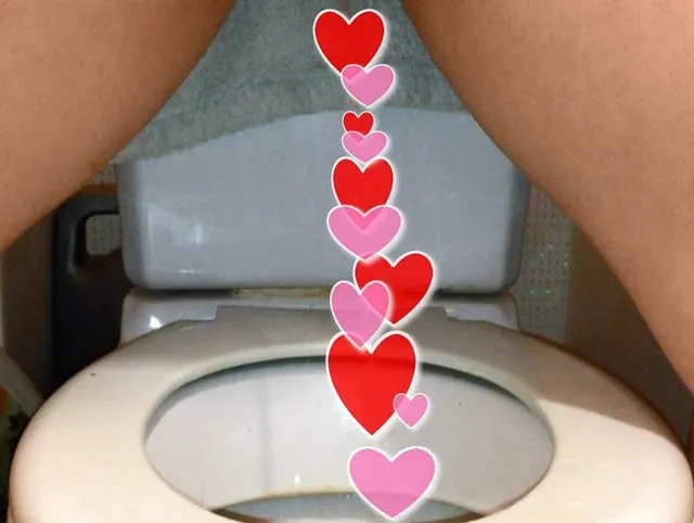 Pipi in der Toilette...