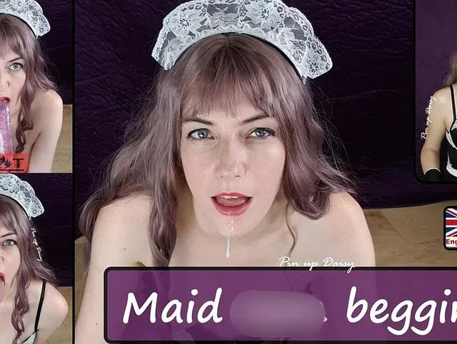 Dienstmädchen beim Betteln