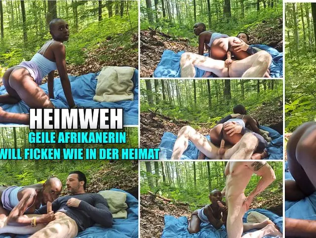 Heimweh. Geile Afrikanerin will Ficken wie inder Heimat . Im Freien