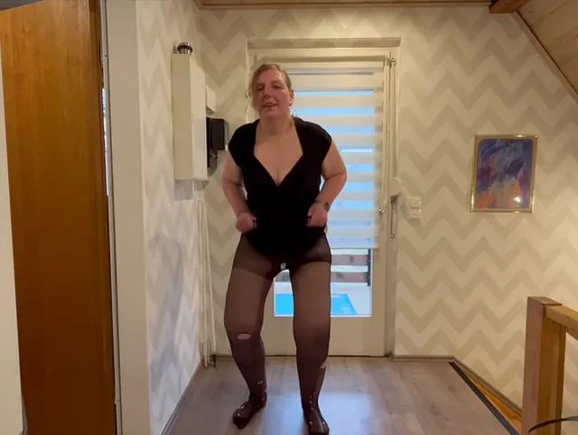 Schlampige Nylon mit heißem SB