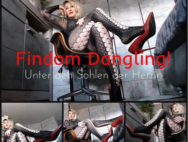 Findom Dangling Fetisch! Unter den Sohlen der Herrin!