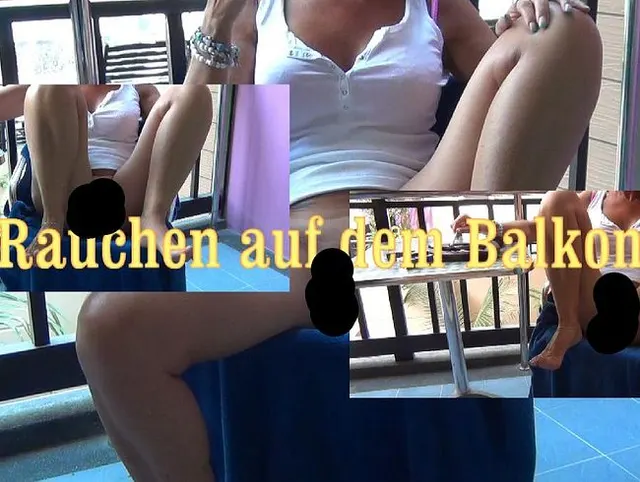 Rauchen auf dem Balkon
