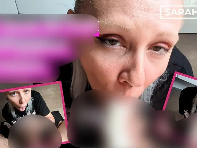 Sprühsahne schlecken bis die Sahne kommt. Geiles POV Blowjob Video mit viel Schmatz Schmatz!