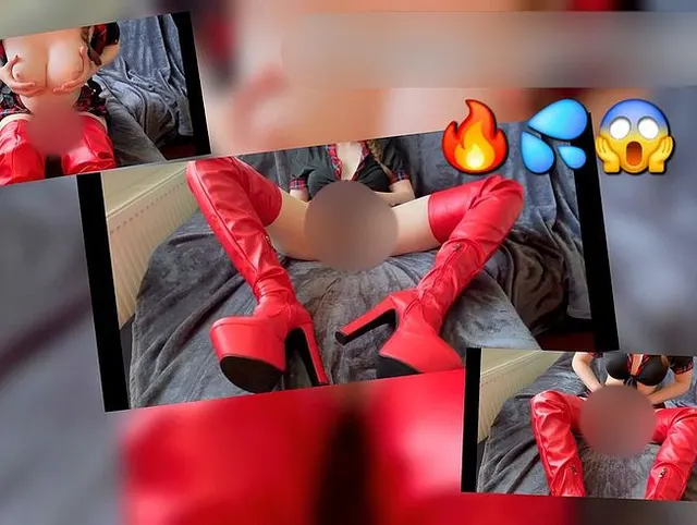SB SOLO Ich mache es mir selbst ! Sexy Schulmädchen und rote Lackoverknees
