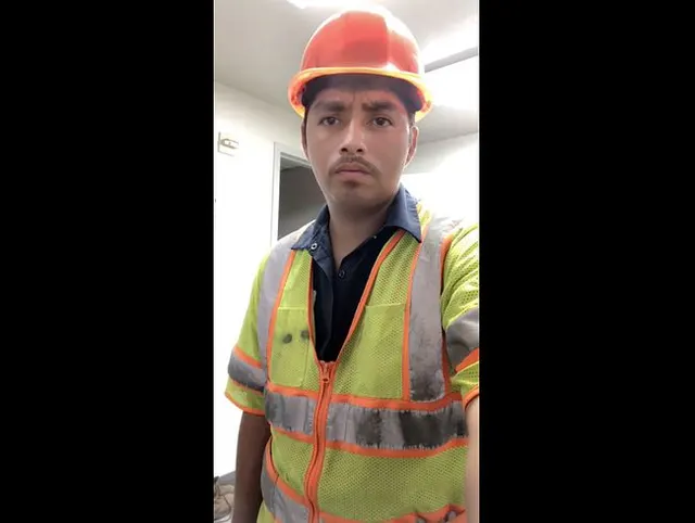 Jacking Off At My Work Station Again Construction Worker