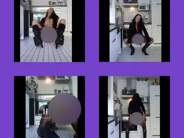 SB VIDEO IN GEILEN STIEFELN MIT NETZSTRUMPFHOSE AN