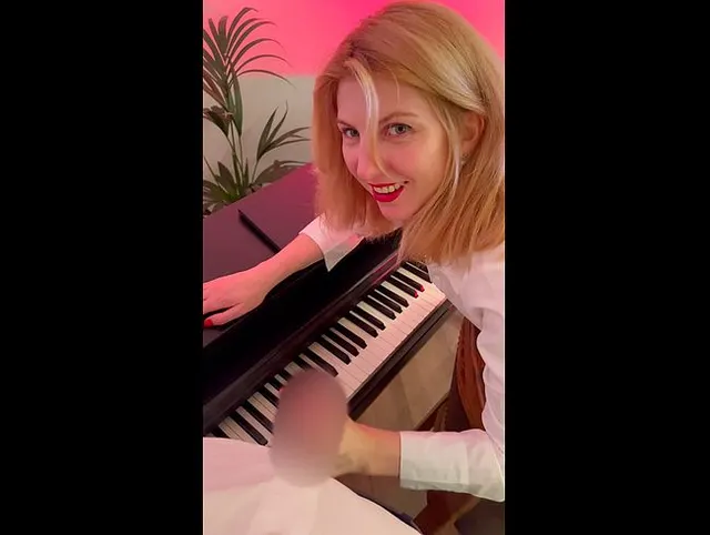 Taking piano lessons