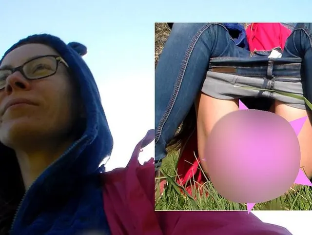 Haarige junge Pussy pisst outdoor