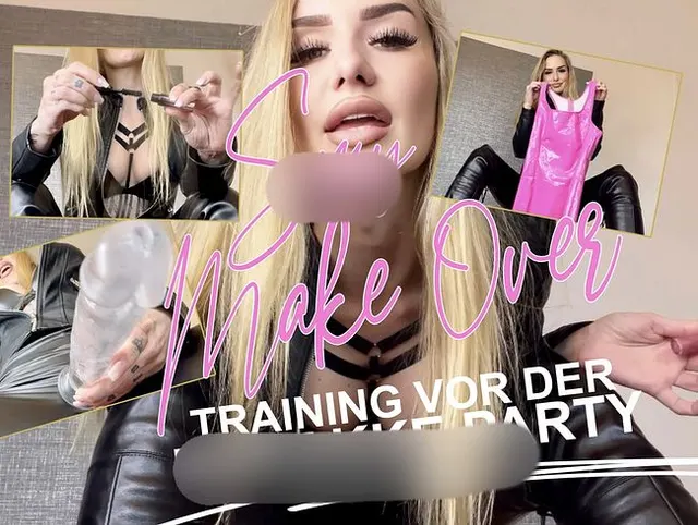 SISSY MAKE-OVER! Training für die BUKKAKE-PARTY!