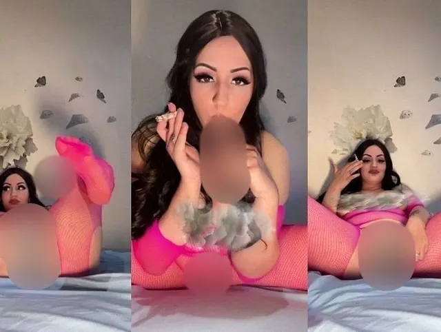 POV: Ich rauche, ich lutsche mein Spielzeug und ficke meine saftige Muschi