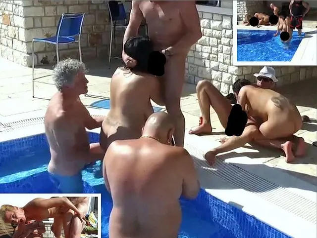 Outdoor-Party am Pool