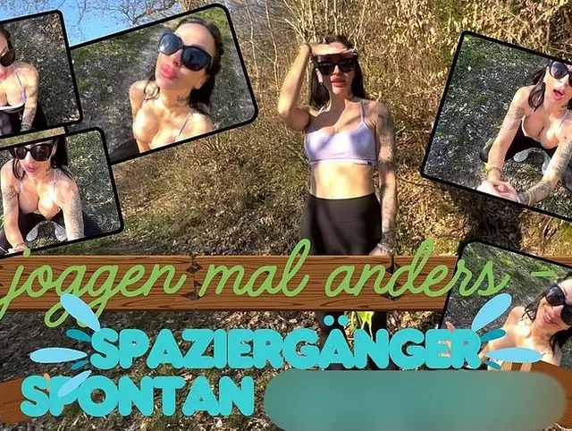 joggen mal anders - spaziergänger spontan abgewixxt