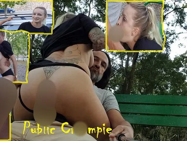 Public CREAMPIE neben der Strasse