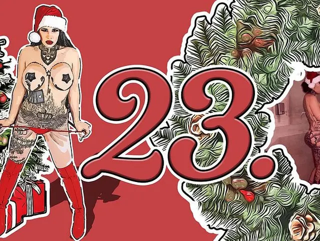 23. Adventskalender 2025 Weihnachtsfrau mit Dildo in Dusche