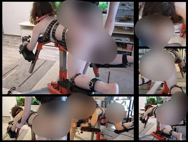Sklavin auf Zuchtbock Benutzt Bestraft und Abgefickt