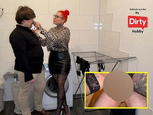 Erwischt beim Schlüpfer schnüffeln ! dicker STIEFSOHN muss ihn rein stecken XXL cumshot !