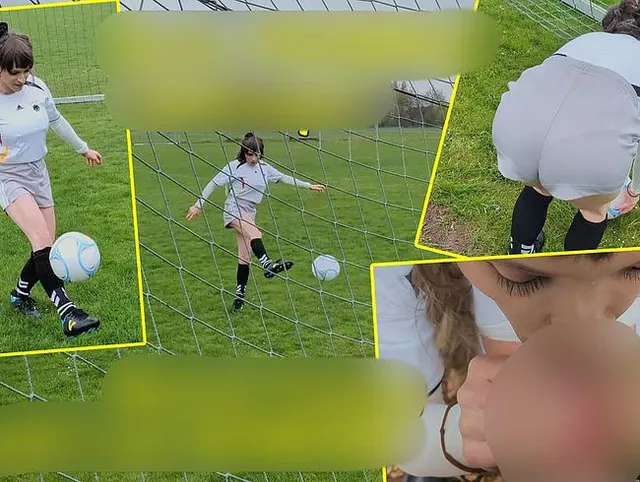 Die geile Fußball Schlampe! Nach’m Training gibt’s nen Bowjob!
