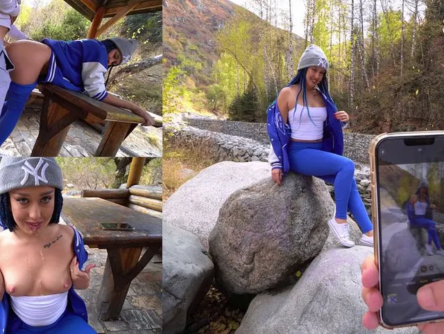 Toller Blowjob in der Natur nach einem Fotoshooting mit jungen Touristen