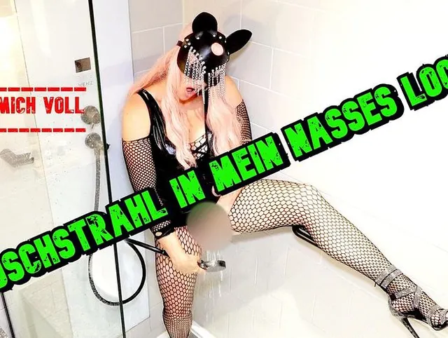 Duschstrahl-Massage in mein nasses Loch