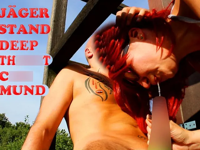 Jägerstand DEEPTHROAT bis CUM in MUND !!