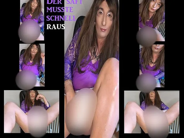 Der Saft musste schnell raus...turbo wichsen in lila Lingerie und silbernem Minirock