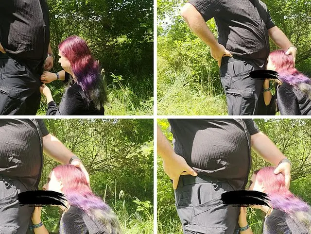 Luna: Blowjob am belebten Wanderweg