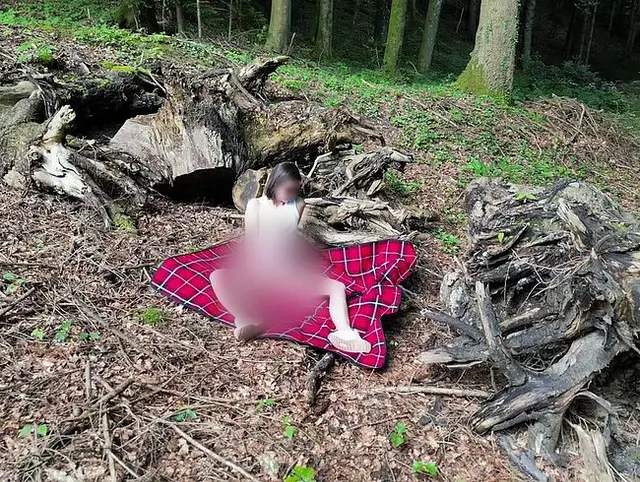 Ich befriedige mich im Wald selber als eine Drohne kommt